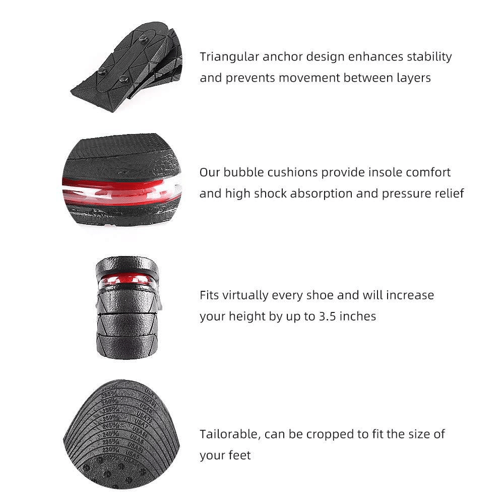 Height Enhancing Shoe Insoles | Innersoles Height Enhancing Sole Increase Height Insole Height Enhancing Shoe Insoles (4 Layer Insoles)