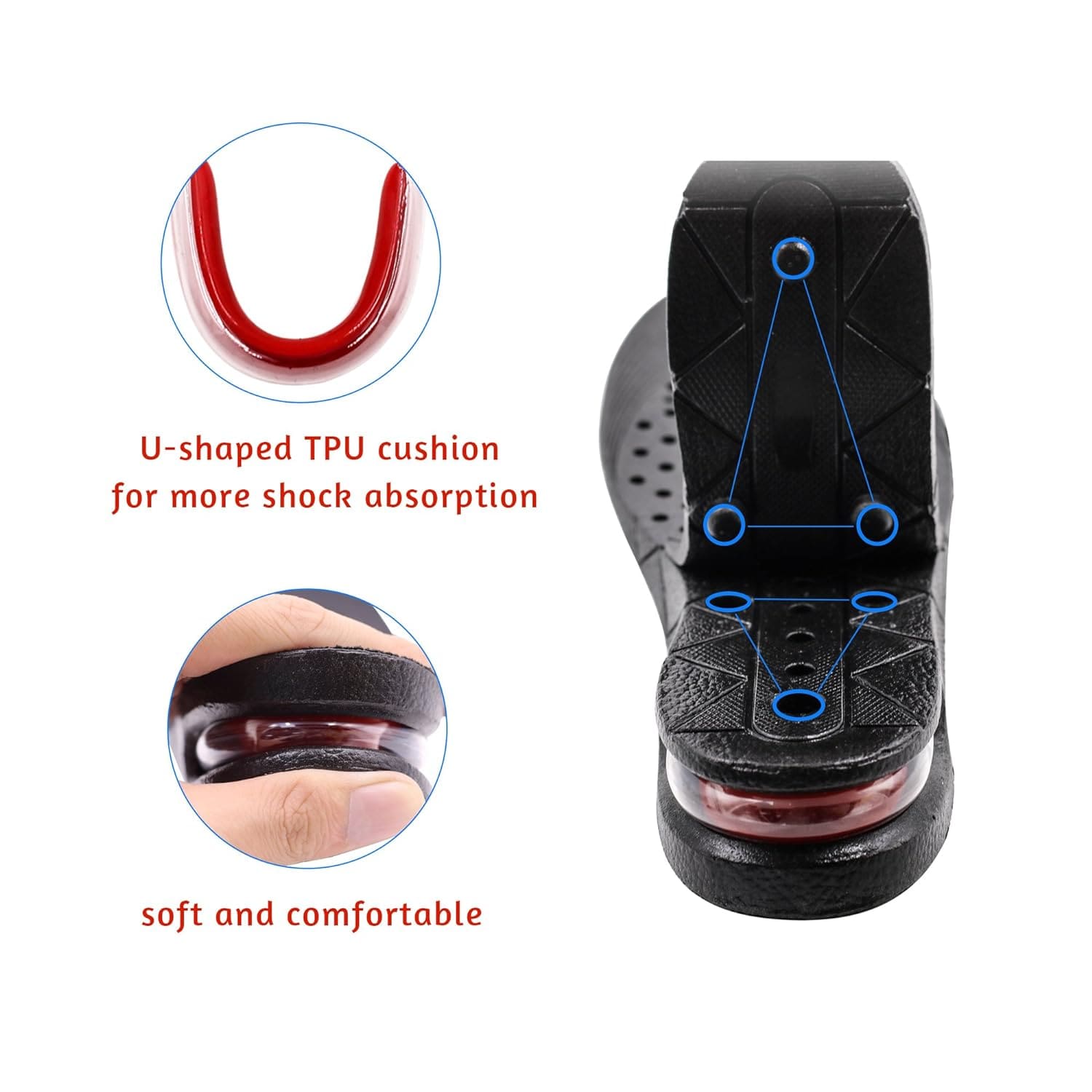 Height Enhancing Shoe Insoles | Innersoles Height Enhancing Sole Increase Height Insole Height Enhancing Shoe Insoles (4 Layer Insoles)