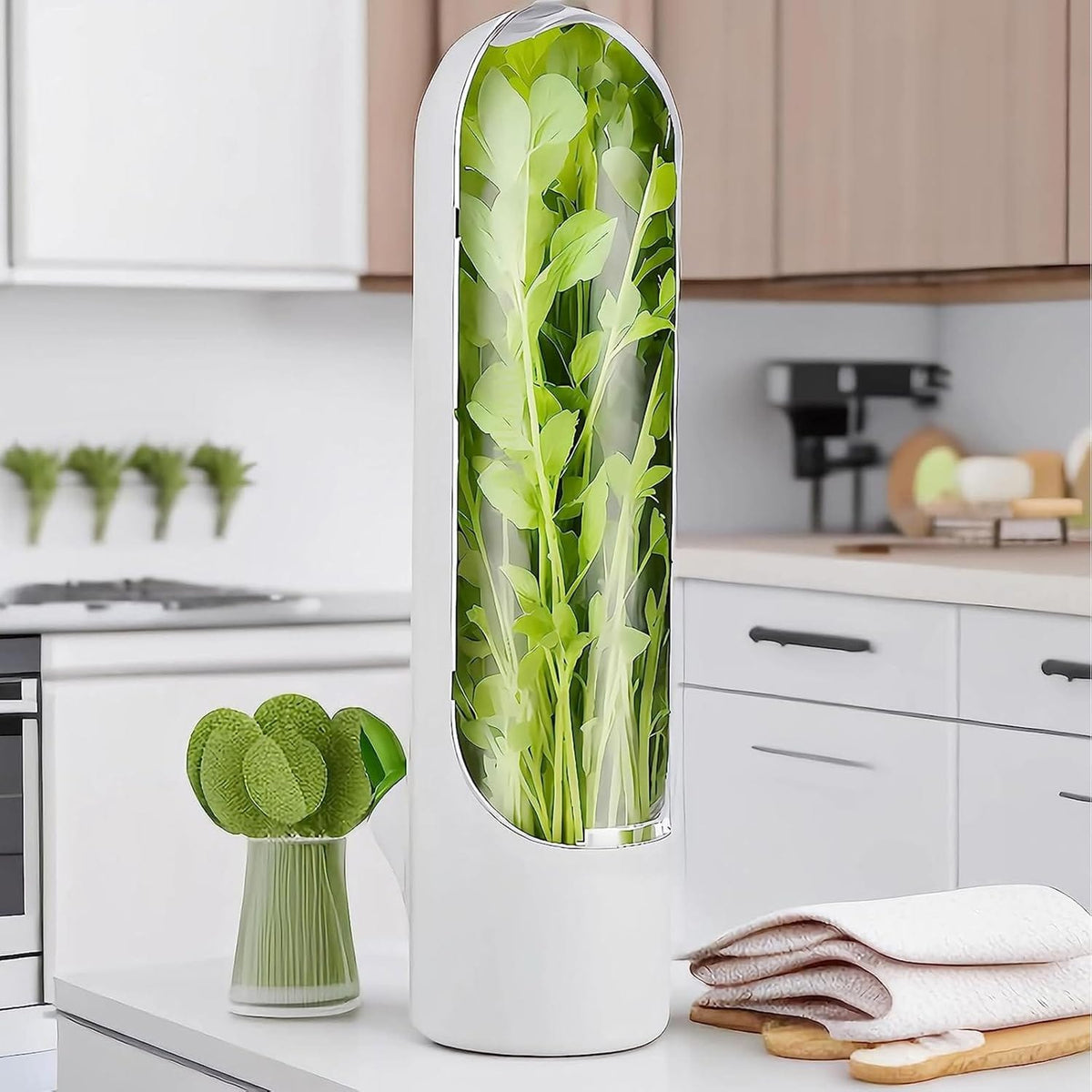 Herb Saver Pod Container | Storage Box Plastic Containers Kitchen Food Fridge Organizer Herb Saver Pod Container