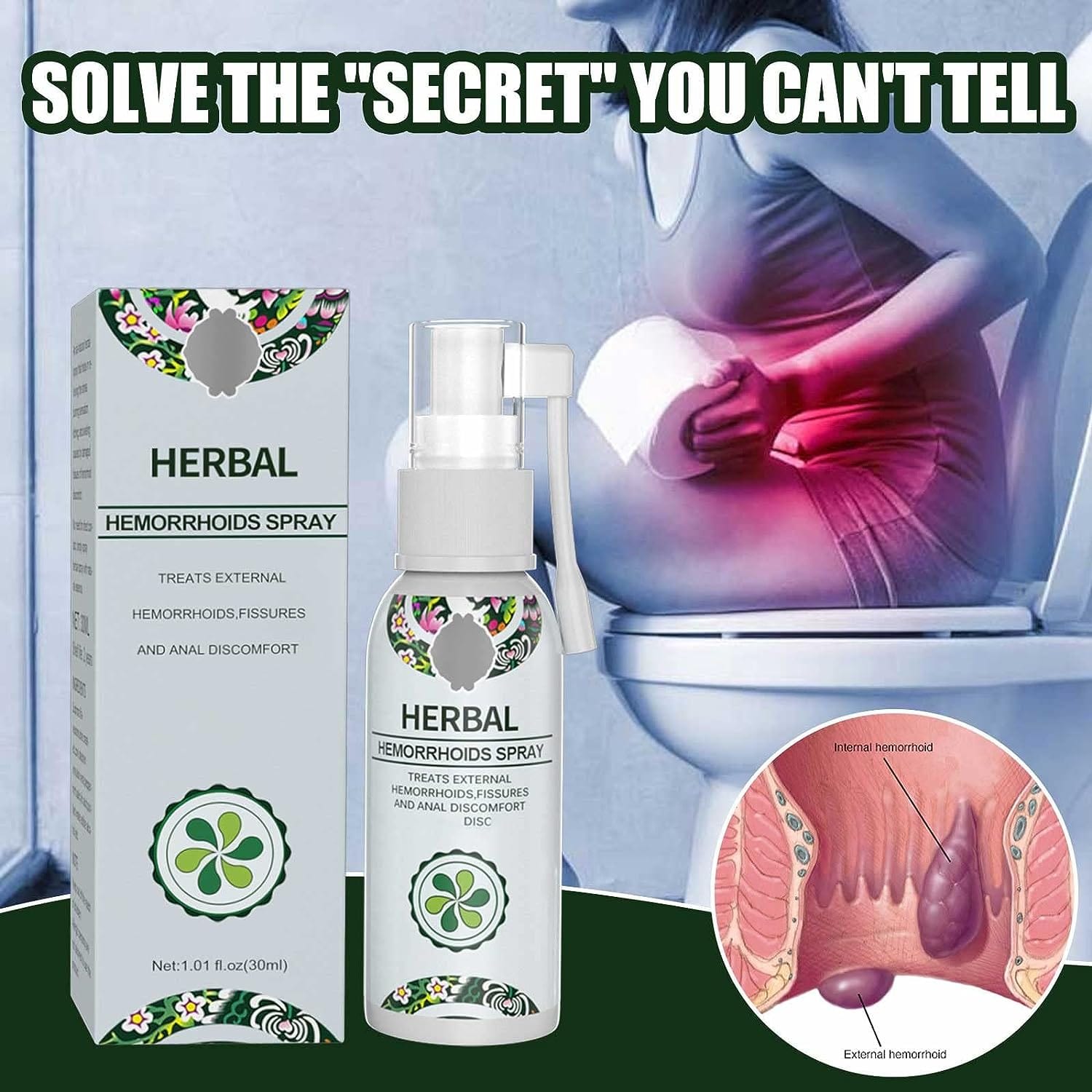 Herbal Piles - Hemorrhoids Relief Spray ( Buy 1 Get 1 ) Herbal Piles - Hemorrhoids Relief Spray ( Buy 1 Get 1 )