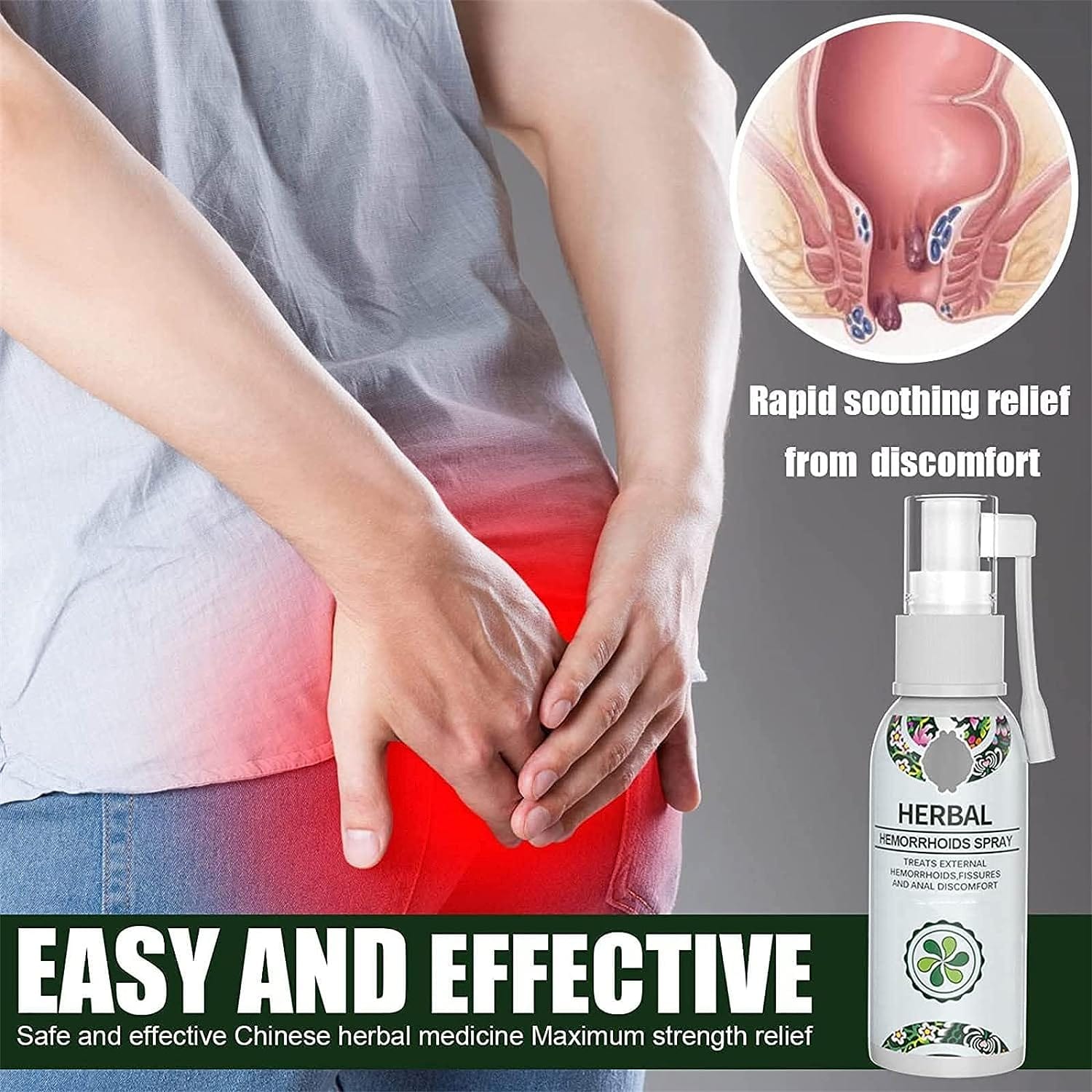 Herbal Piles - Hemorrhoids Relief Spray ( Buy 1 Get 1 ) Herbal Piles - Hemorrhoids Relief Spray ( Buy 1 Get 1 )