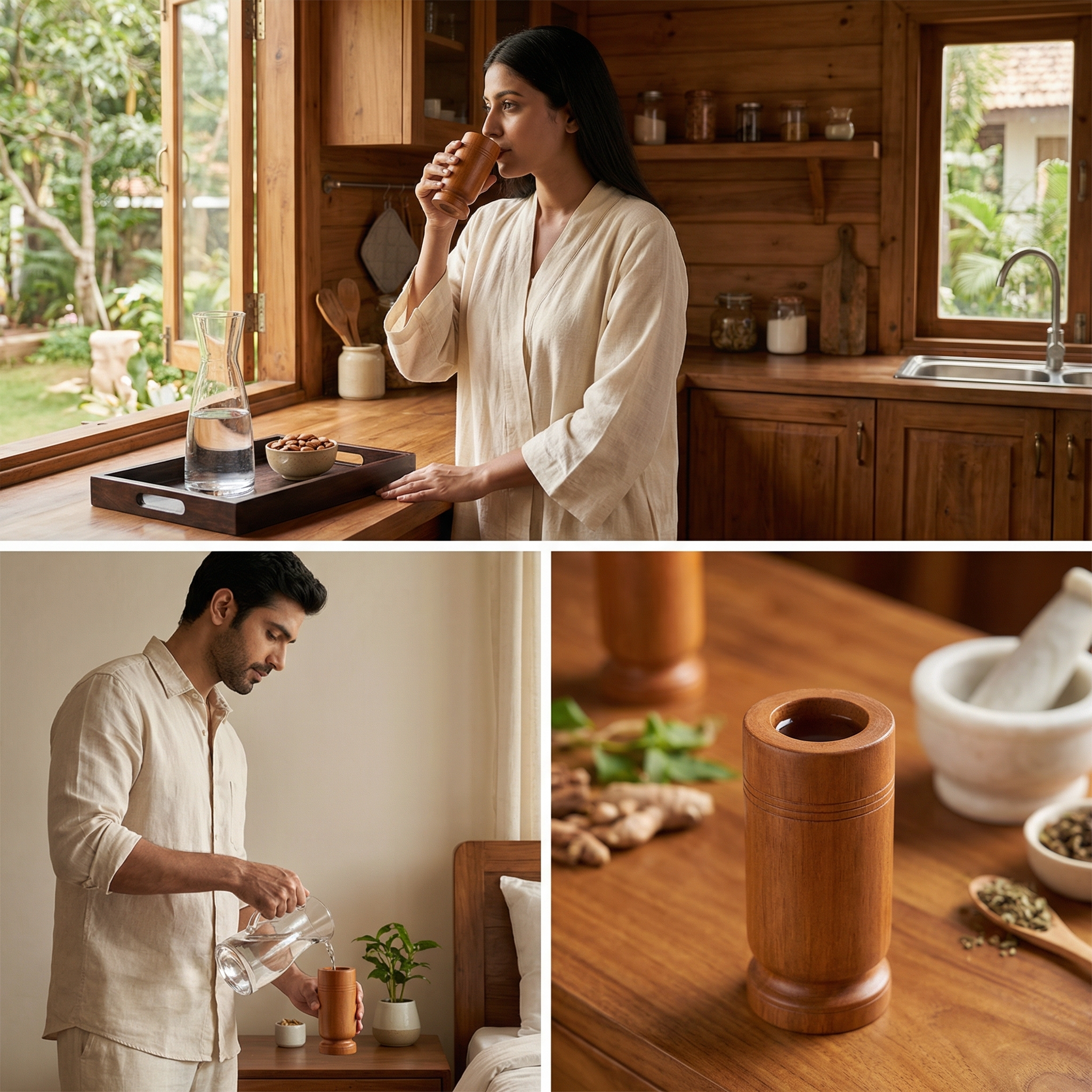 Ayurvedic Wooden Tumbler