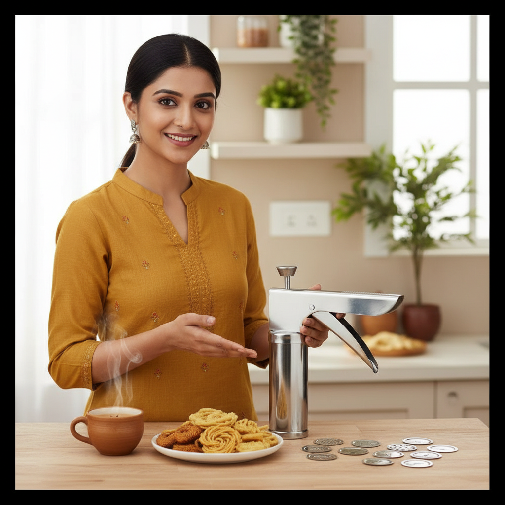 Stainless Steel Kitchen Press - 15 Blades