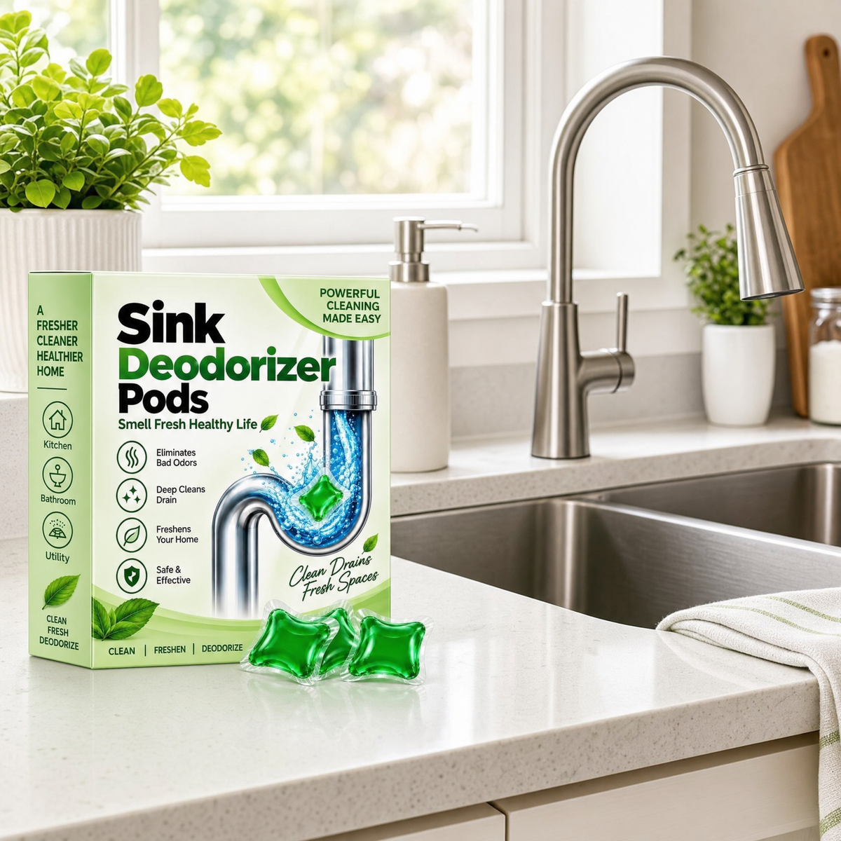 Sink Deodorizer Pods (Pack of 50)