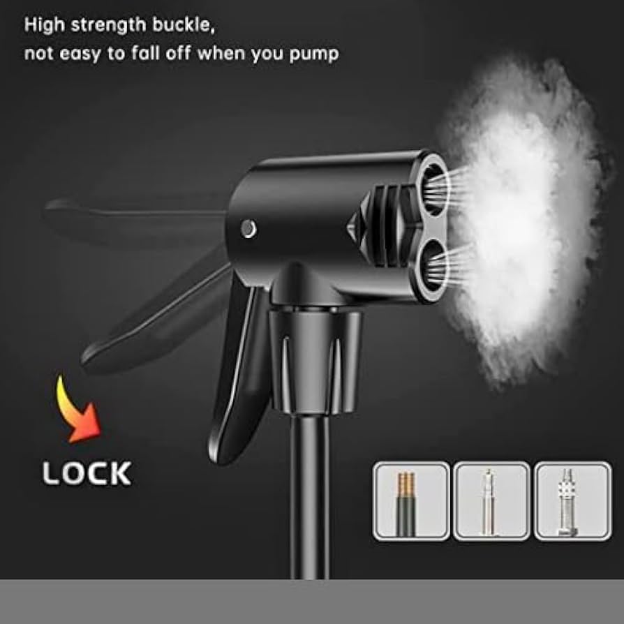 High Pressure Portable Foot Pump | Cycle Pump Air Bike Tyre Auto Air Pressure Portable Foot Inflator - High Pressure Portable Foot Pump