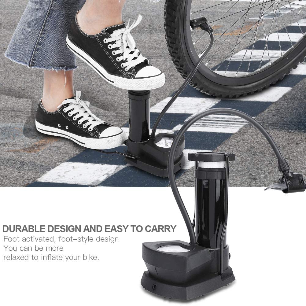 High Pressure Portable Foot Pump | Cycle Pump Air Bike Tyre Auto Air Pressure Portable Foot Inflator - High Pressure Portable Foot Pump