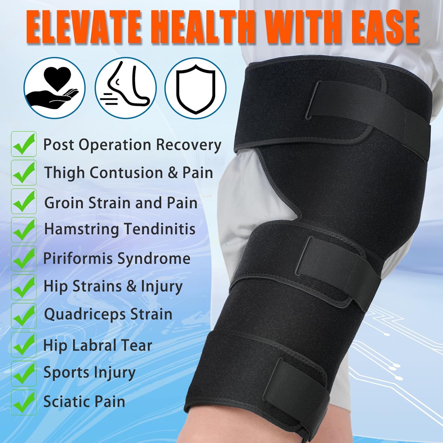 Hip Brace | Hamstring Injury Brace Pain Relief Hip Support Brace Wellness Products Hip Brace