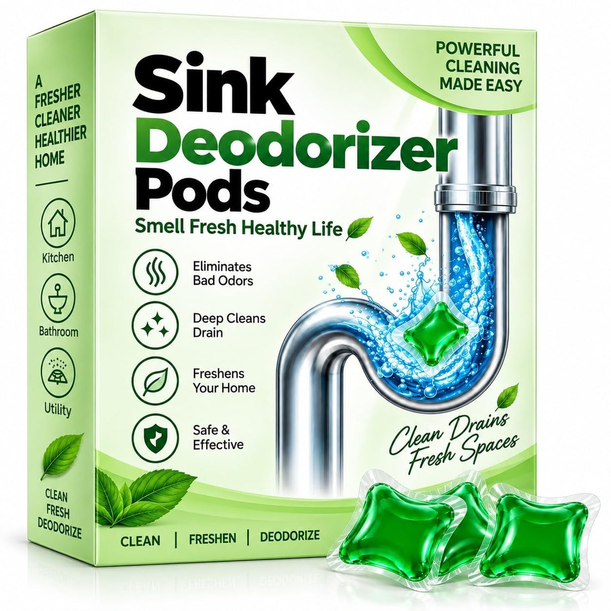 Sink Deodorizer Pods (Pack of 50)