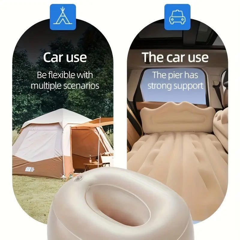 Inflatable Car Travel Bed | Inflatable Bed Air Car Mattress Cushion Airwave Bedding For Car - car and bike accessories - Inflatable Car Travel Bed