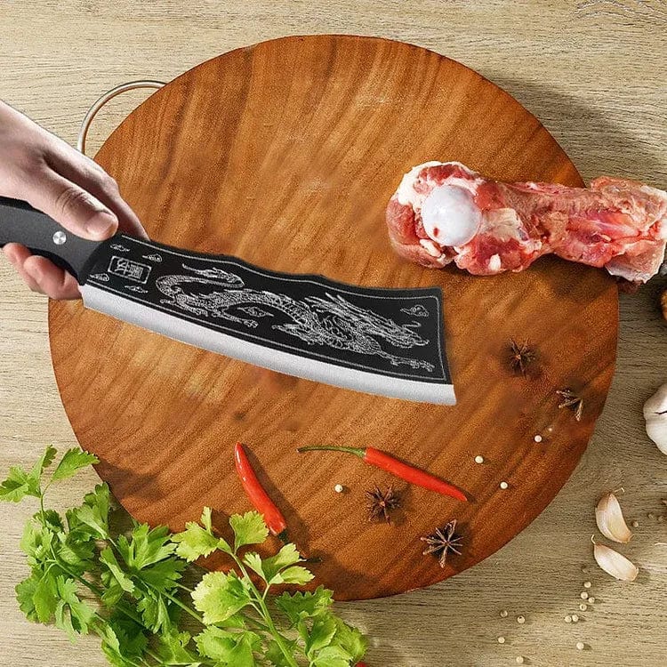 Japanese Dragon Slicer Knife | Dragon Knife Hand Made Steel Forged Titanium Japenese Knife Japanese Dragon Slicer Knife
