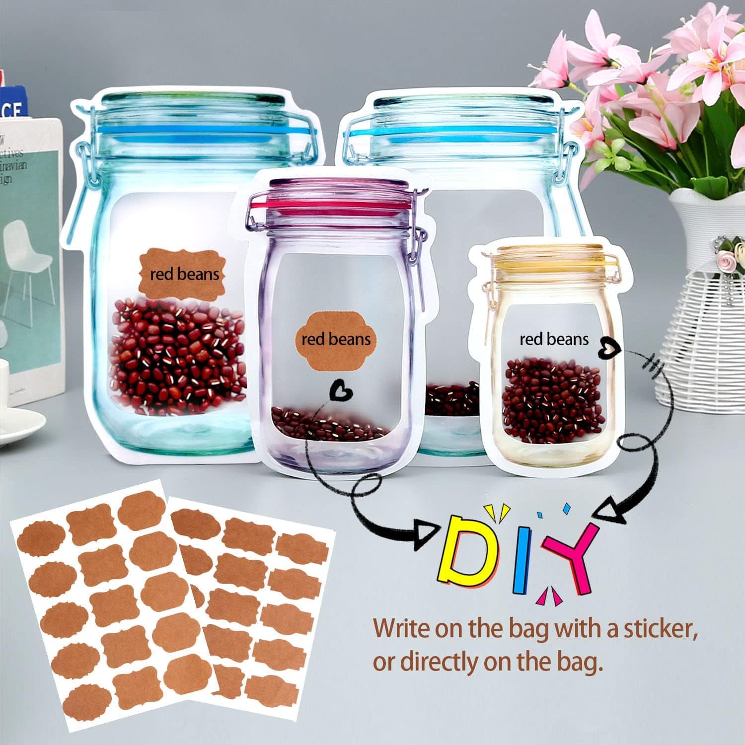 Jar Shape Food Storage Pouch Jar Shape Food Storage Pouch