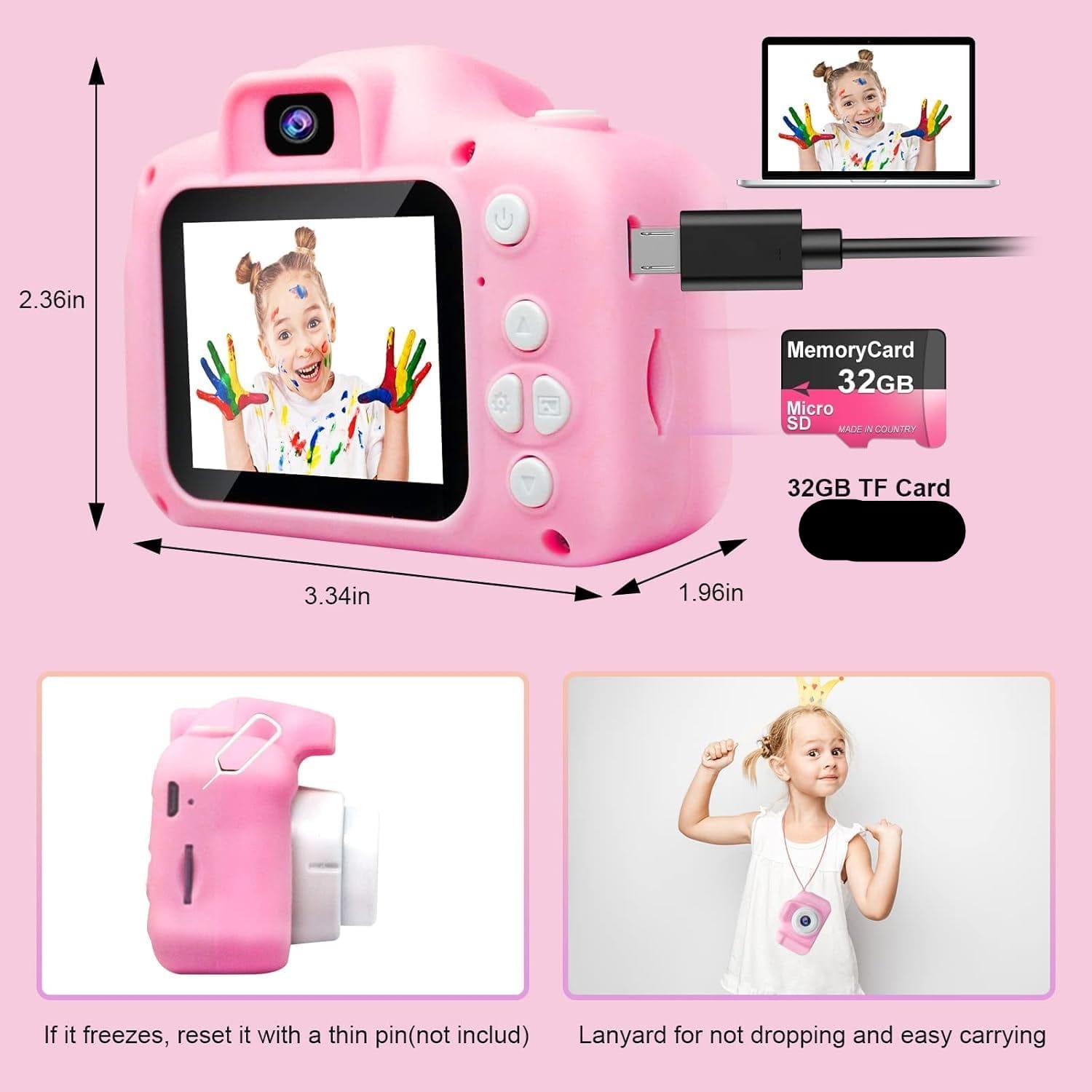 KidCliq | Digital Camera Kids Videography Toy Photo Digicam toys Kidcliq HD Digital Video Camera for Toddler