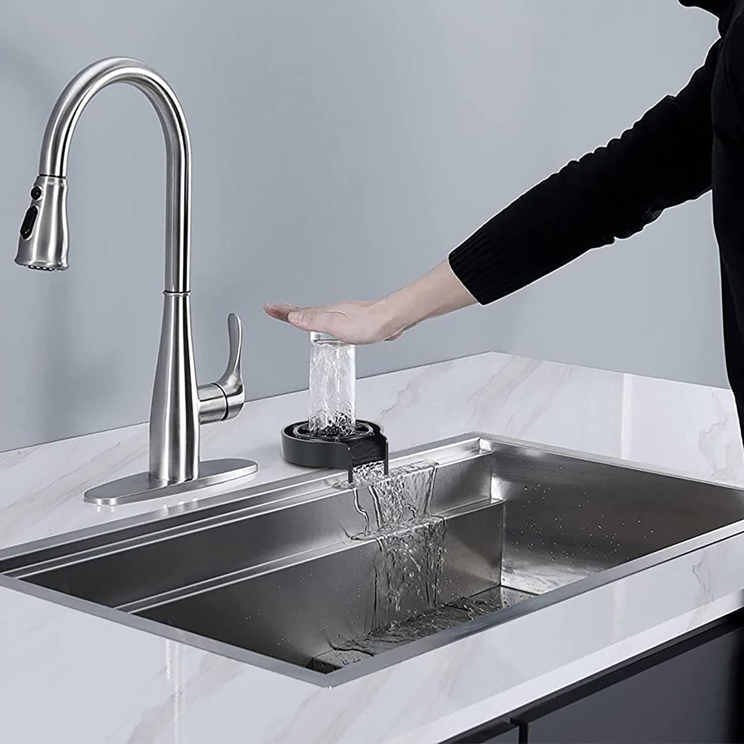 Kitchen Sink Tap Faucet Washer Taps Glass Water Rinser Kitchen Sink Glass Rinser