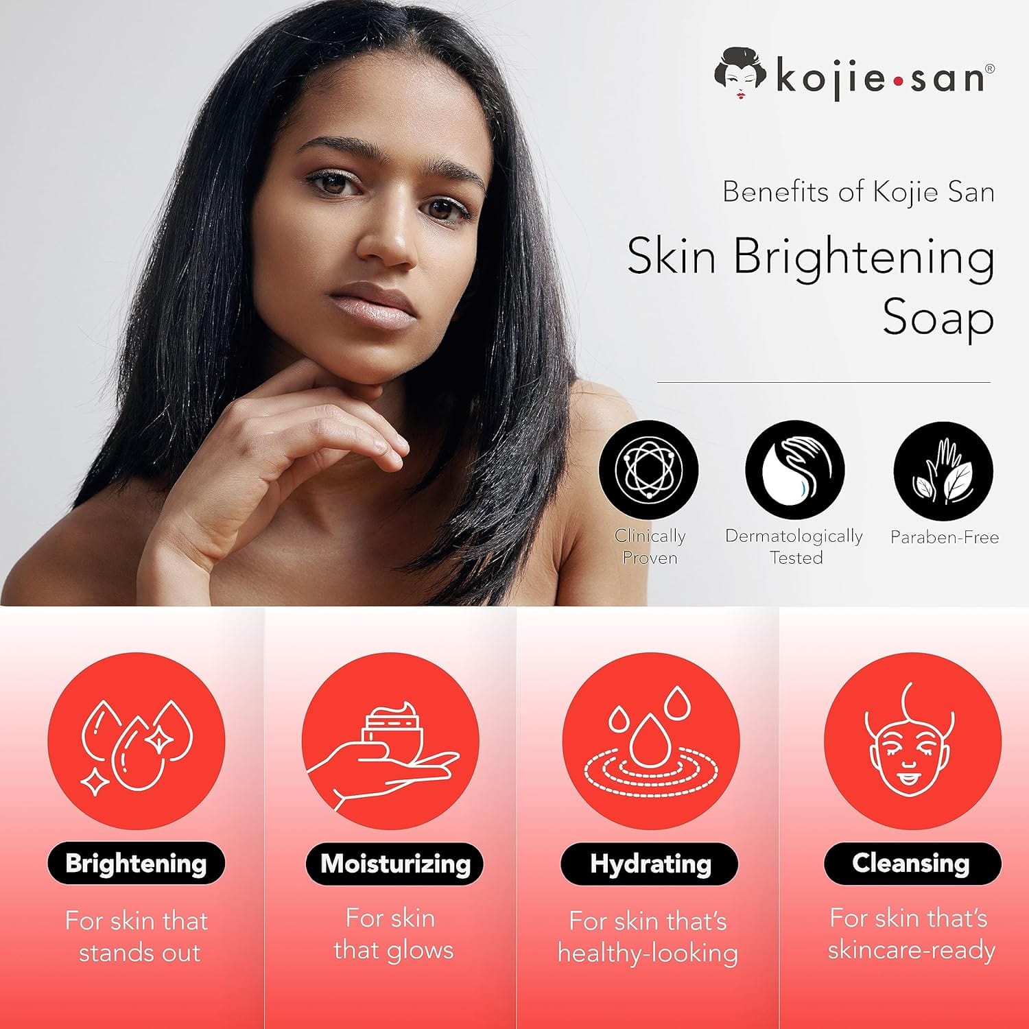 Kojic Body Soap | Skin Whitening Soap Dark Spots On Skin Tone Kojic Body Soap (Pack of 3)
