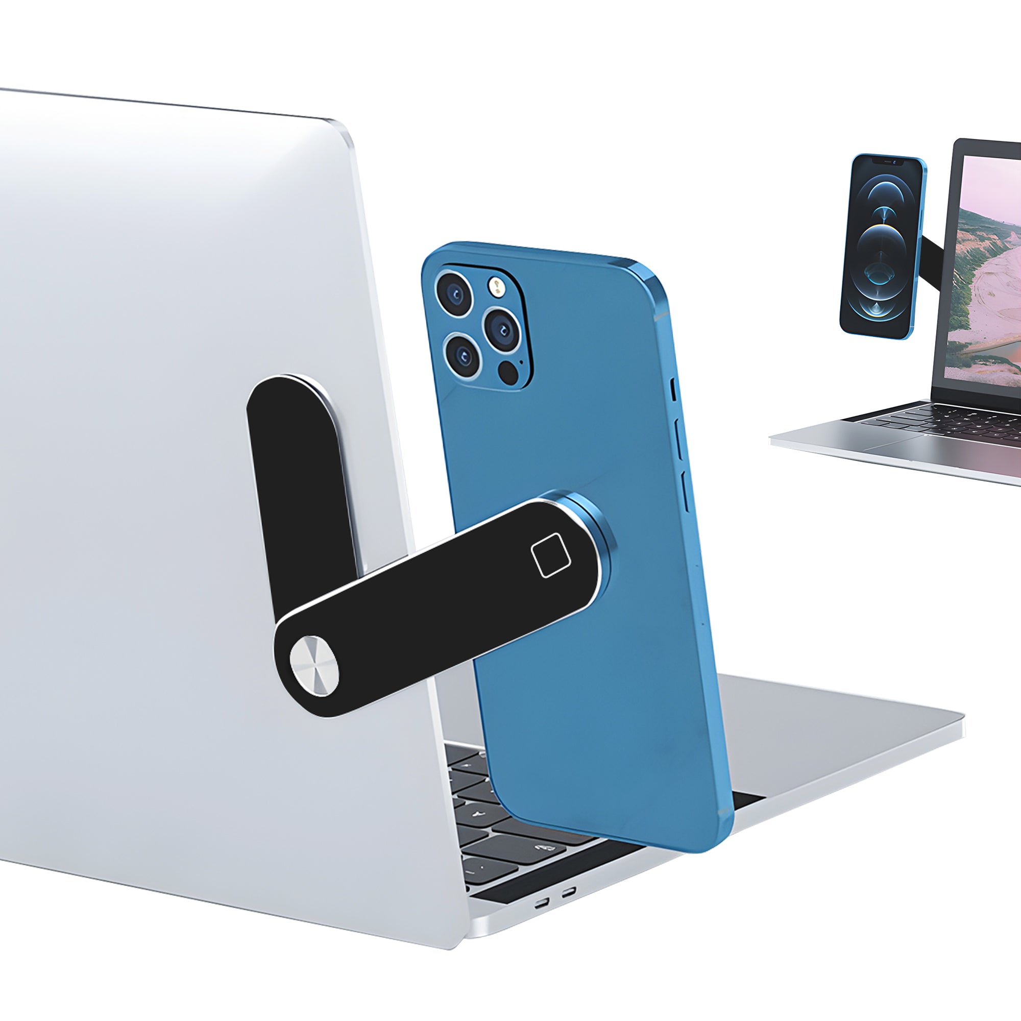 Laptop Magsafe Holder | Mobile Holder Phone Mobile Stand Mag Safe Accessories - Black - Laptop Magsafe Holder