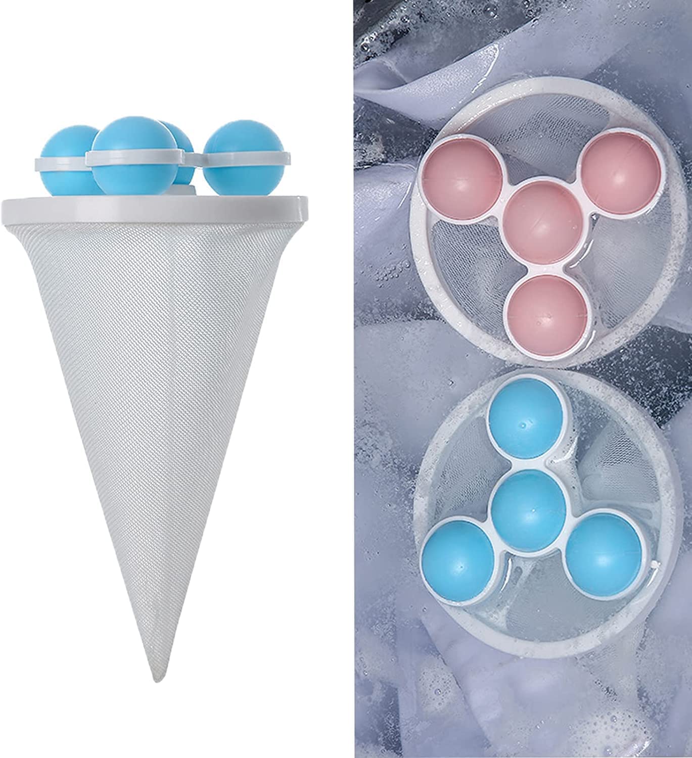 Laundry Floating Lint Remover (Pack of 3) | Lint Remover Pet Hair Laundry Balls Mesh Bag Washing Machine - Laundry Floating Lint Remover (Pack of 3)