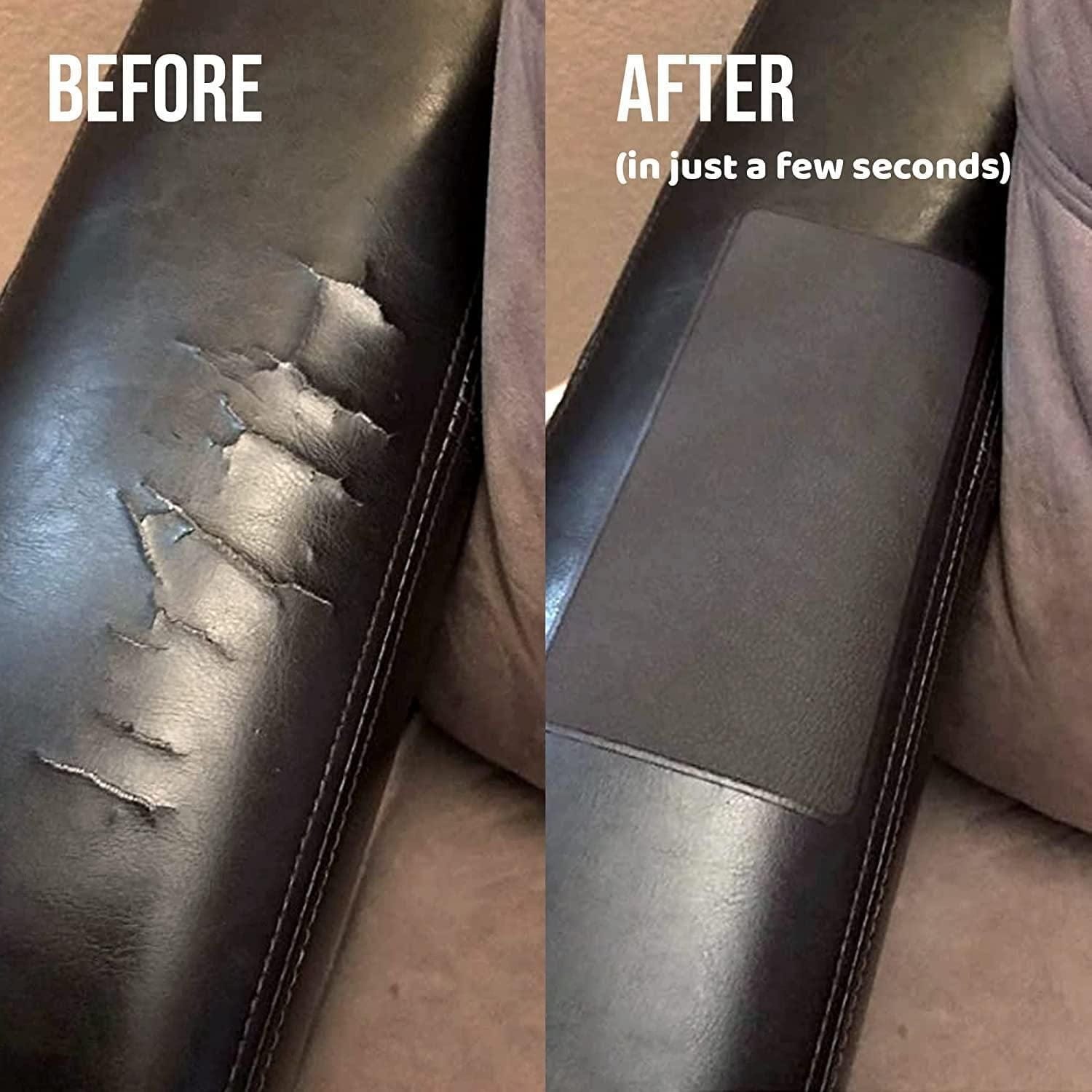 Leather Repair Tape - Black | Couch Repair Faux Leather Sofa Fixer Fabric Patch Tape Tape Leather Repair Tape - Black