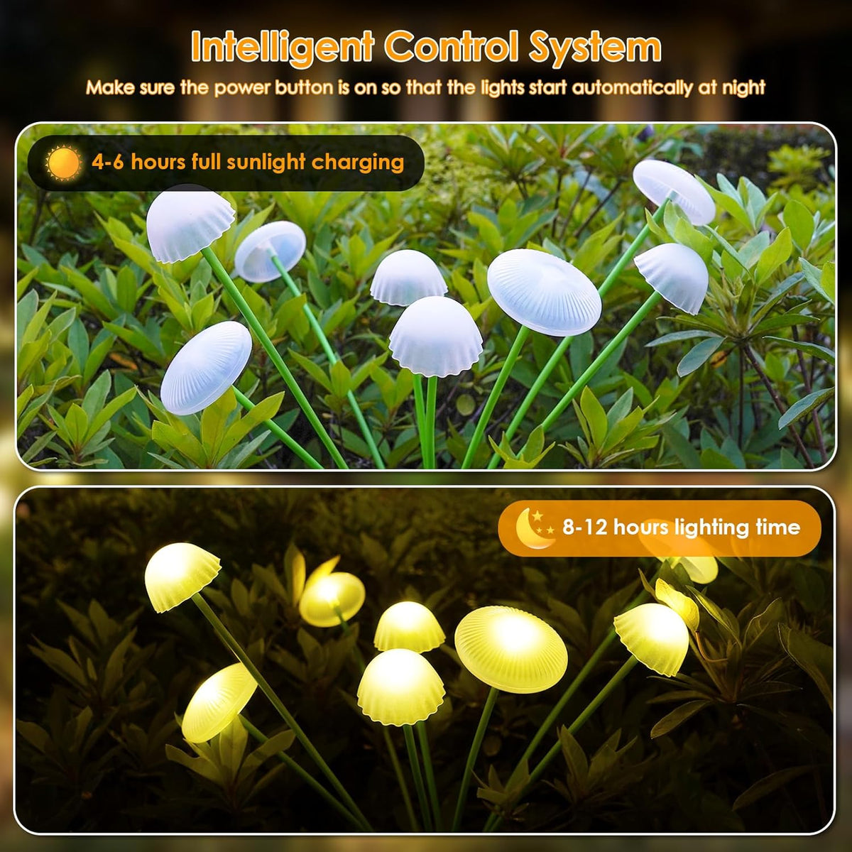 LED Solar Mushroom Garden Lights | Led Lights Garden Light Solar Powered Ourdoor Mushroom Bulbs LED Solar Mushroom Garden Lights