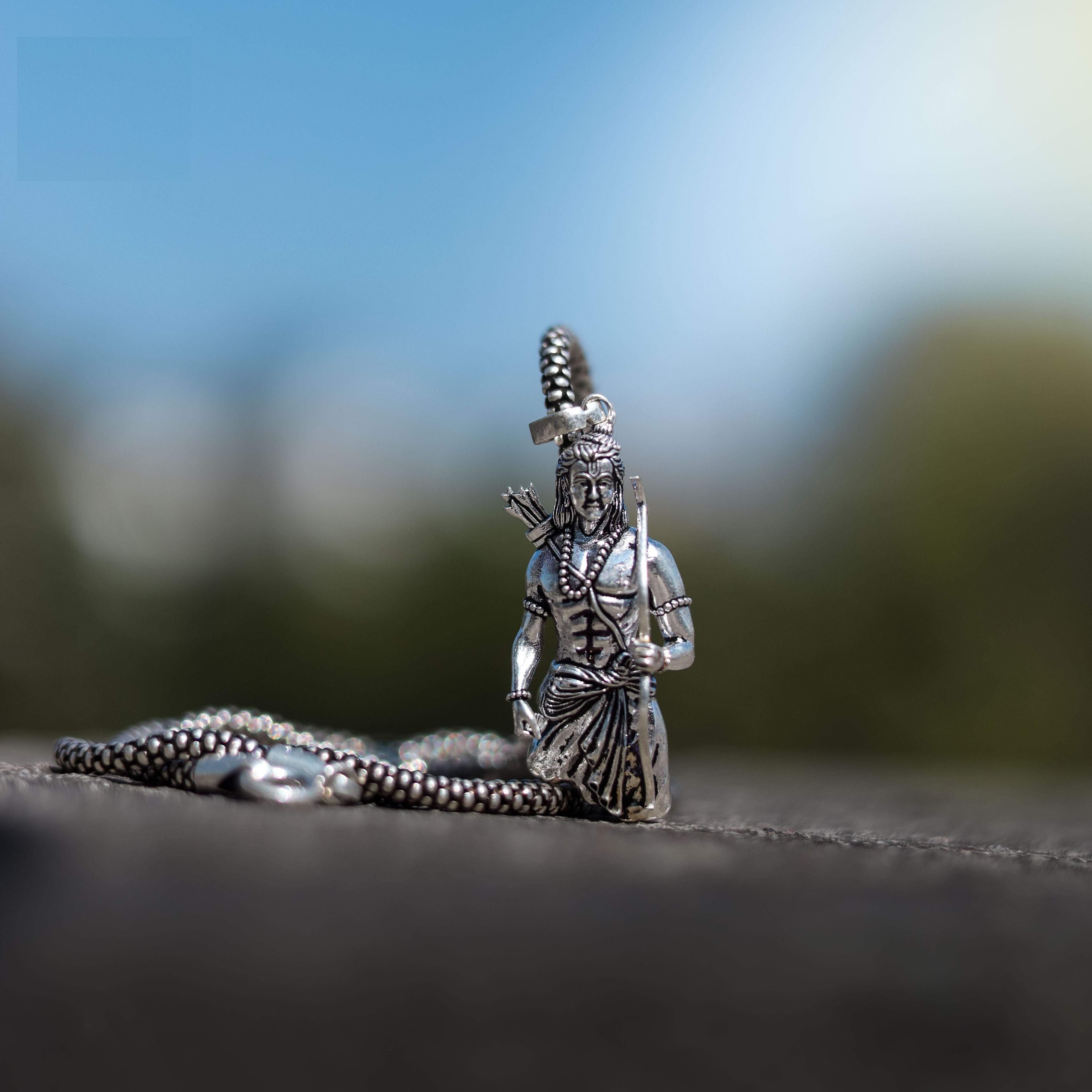 Lord Ram Premium Silver Pendant Chain (Copy) Free Size Lord Ram Premium Silver Pendant Chain (Copy)