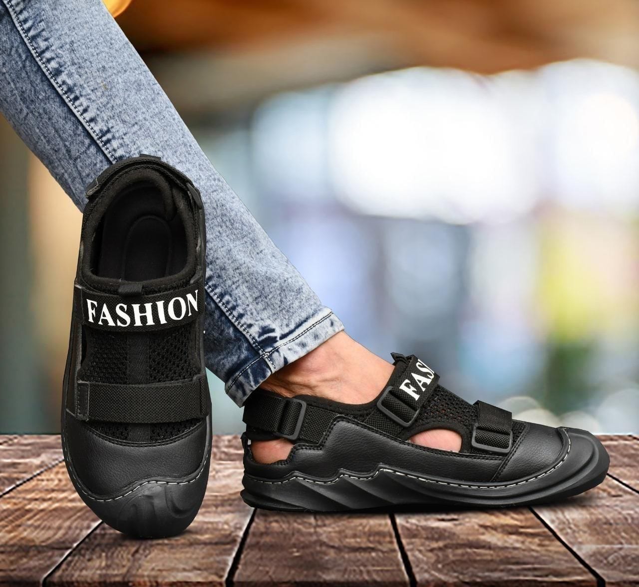 Men's Buckled Knitted Orthopaedic Sandals | Shoes For Men Walking mens Footwear Trendy Summer Shoe Men's Buckled Knitted Orthopaedic Sandals