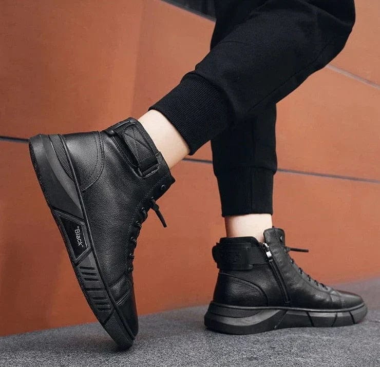 Men's Casual Leather Boots | Mens Shoes Black Chelsea Boots For Guys Ankle High Shoe Menswear Fashion Men's Casual Leather Boots