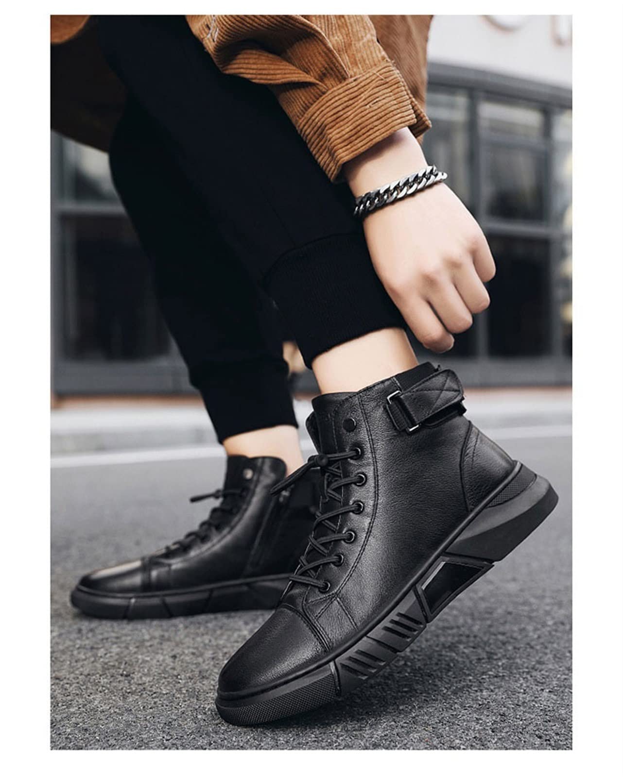Men's Casual Leather Boots | Mens Shoes Black Chelsea Boots For Guys Ankle High Shoe Menswear Fashion Men's Casual Leather Boots