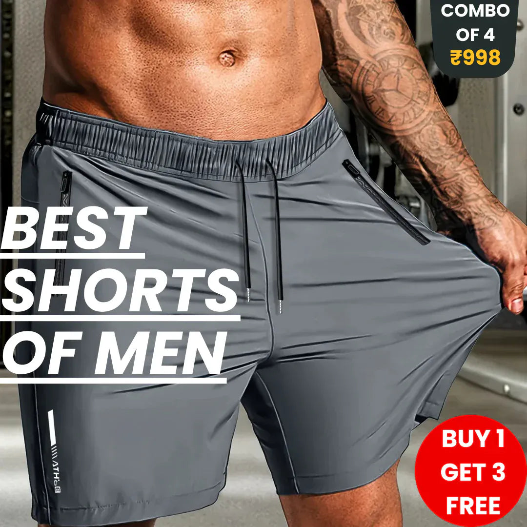 Men's Stretchable Cotton Shorts (set of 4) | Menswear Short For Running Stylish Combo Men's Stretchable Cotton Shorts for Summers (Set of 4)