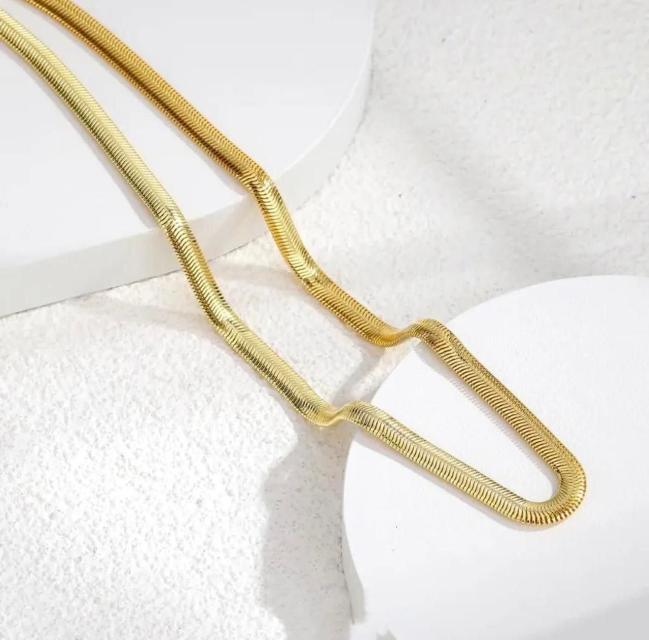 Men's Snake Chain | Mens Gold Chin Snake Choker For Men Jewellery - Men's Snake Chain