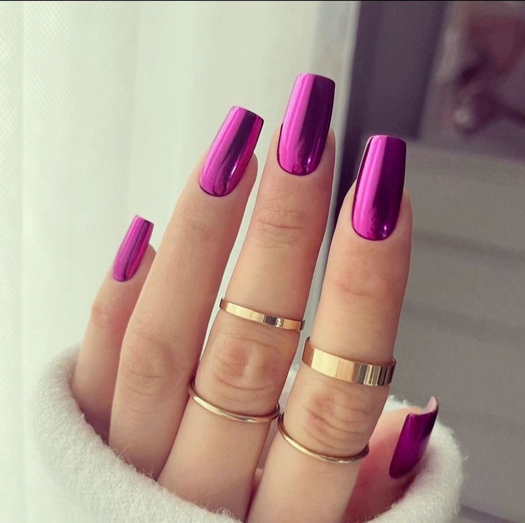 Metallic Mirror Finish Glass Nail Polish (Pack Of 4) | Nail Polish Paint Set Varnish Colours Metallic Colors - SET G - Metallic Mirror Finish Glass Nail Polish (Pack Of 4)