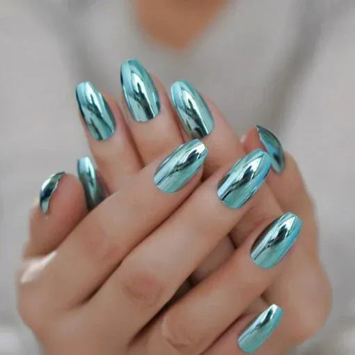 Metallic Mirror Finish Glass Nail Polish (Set Of 4) | Nail Polish Paint Set Varnish Colours Metallic Colors Metallic Mirror Finish Glass Nail Polish (Set Of 4)