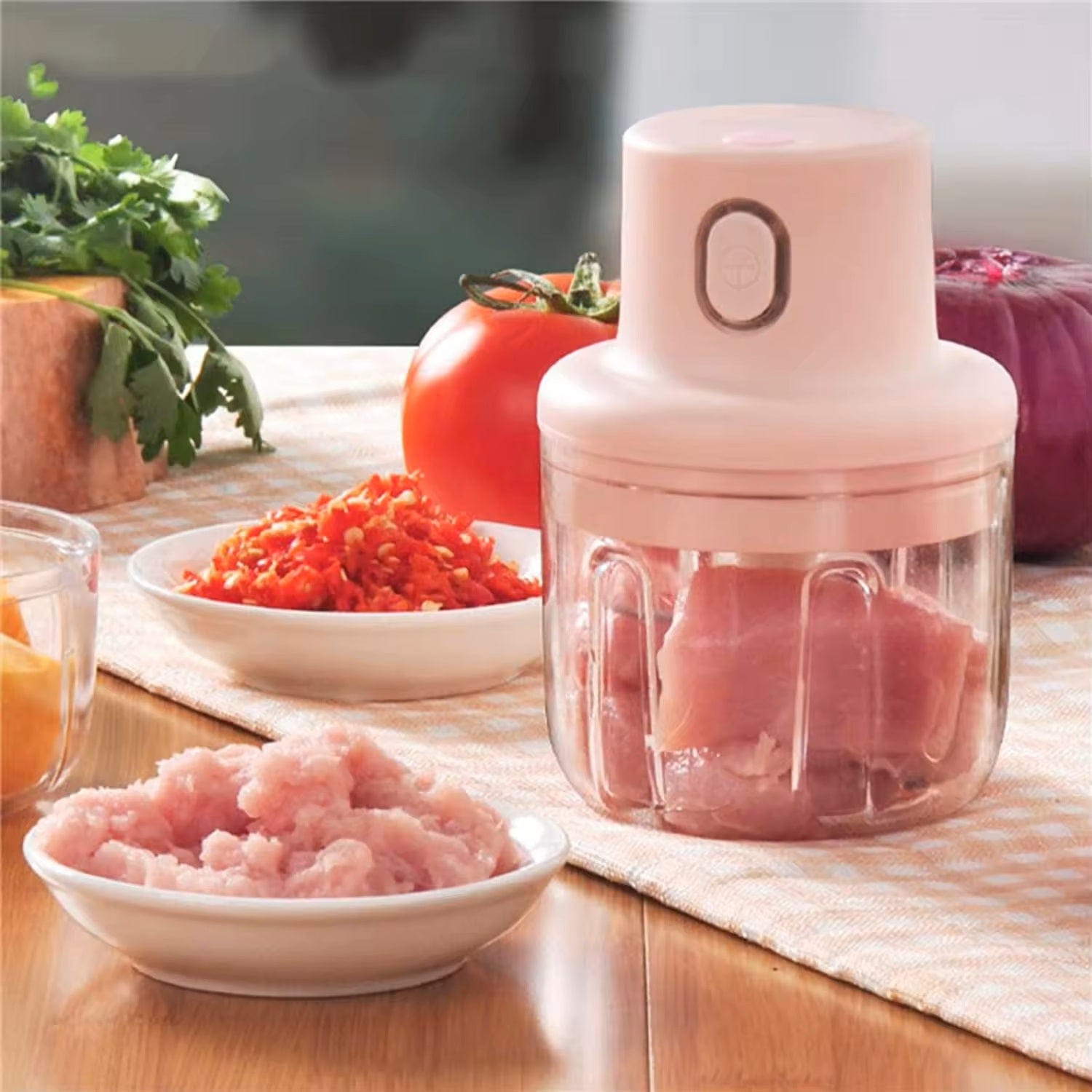 Mini Electric Food Chopper 2.0 | Mini Electric Vegetable Chopper Onion Tomato Chopper Mini Electric Food Chopper 2.0 Food Processor