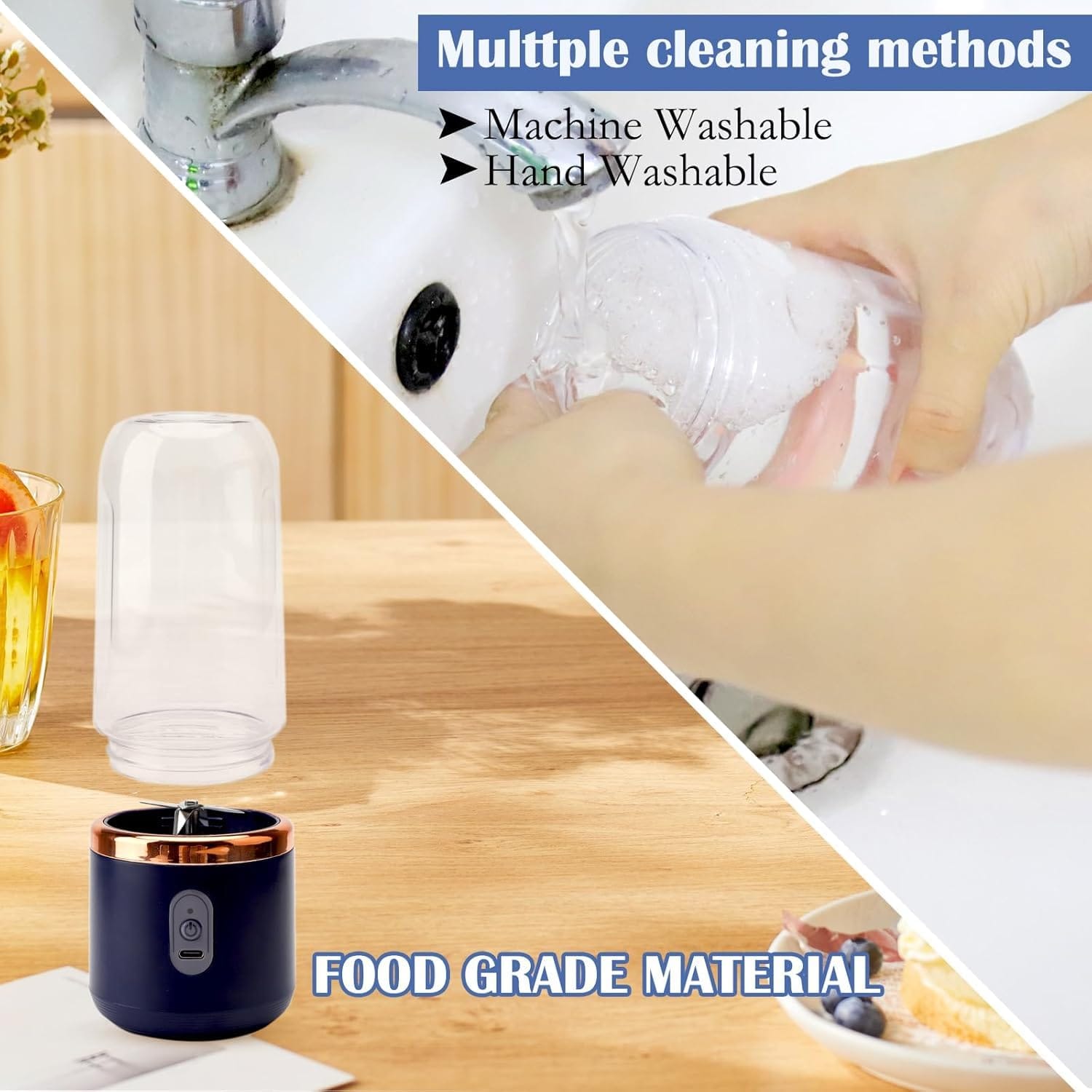 Mini Portable Blender | Portable Blender Fruit Mixer Juice Grinder Mini Juicer Mixing Jar Mini Portable Blender