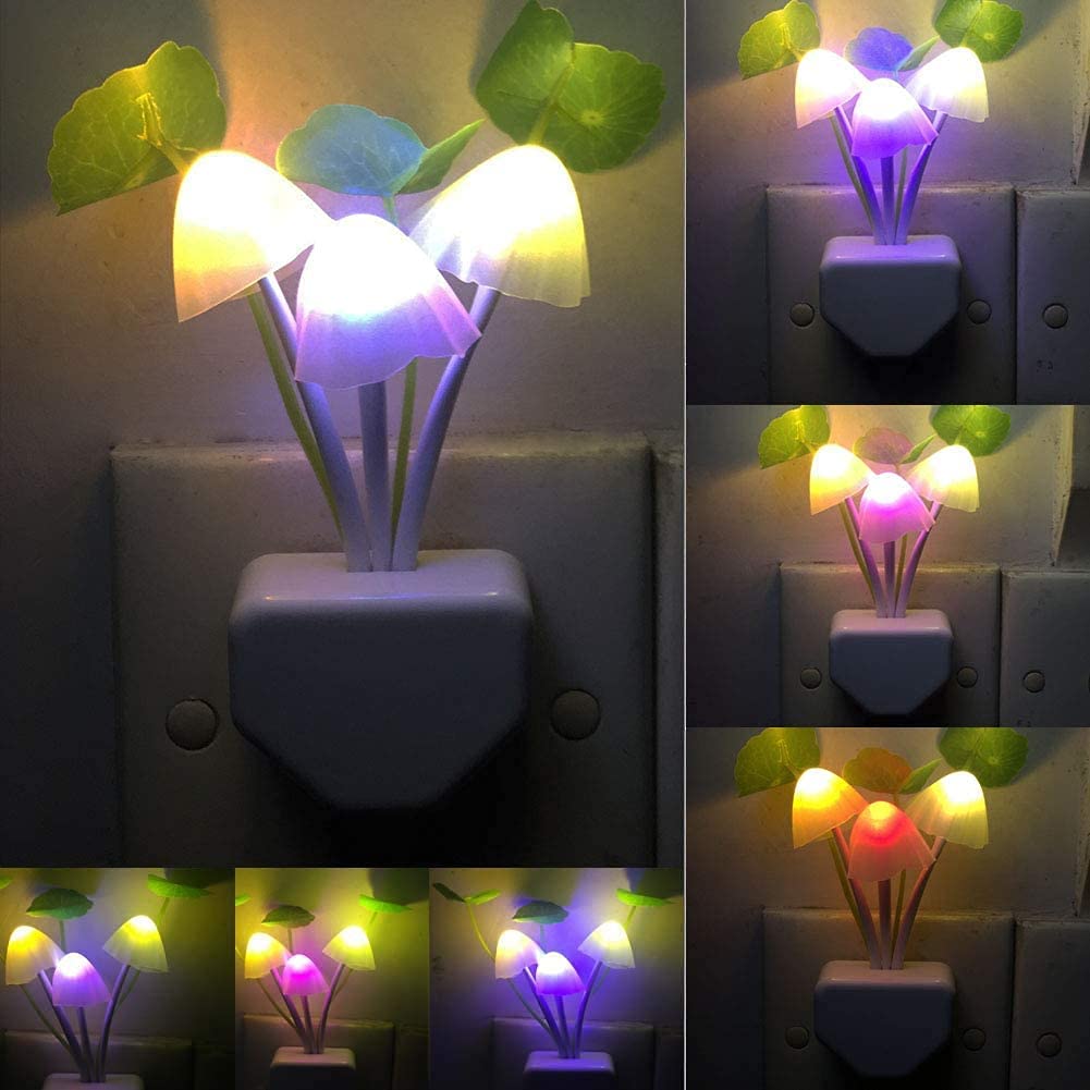 MoonMushroomy (Set of 2) | Led Lights Lighting Night Fancy Mushroom Night Light MoonMushroomy Auto Sensor Mushroom Night Light (Set of 2)