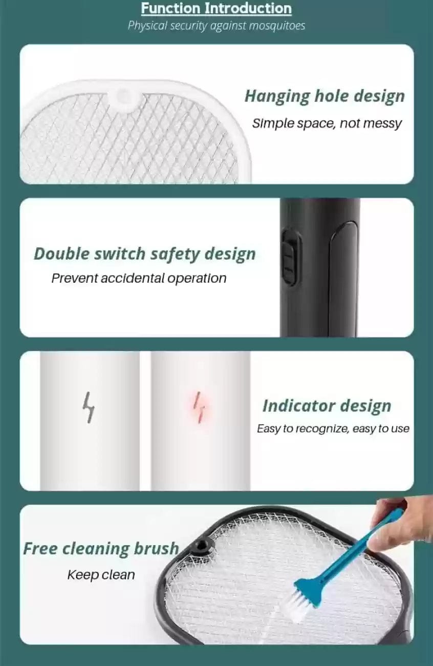 Mosquito Bat Killer Racket Repellent Machine Fly Catcher - Mosquito Slayer Racket Mosquito Slayer Racket