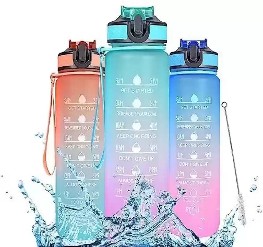 Motivational Water Bottle | Water Bottles 2 Litre Stainless Steel Drinking Bottle Gym Sipper Travel Motivational Water Bottle