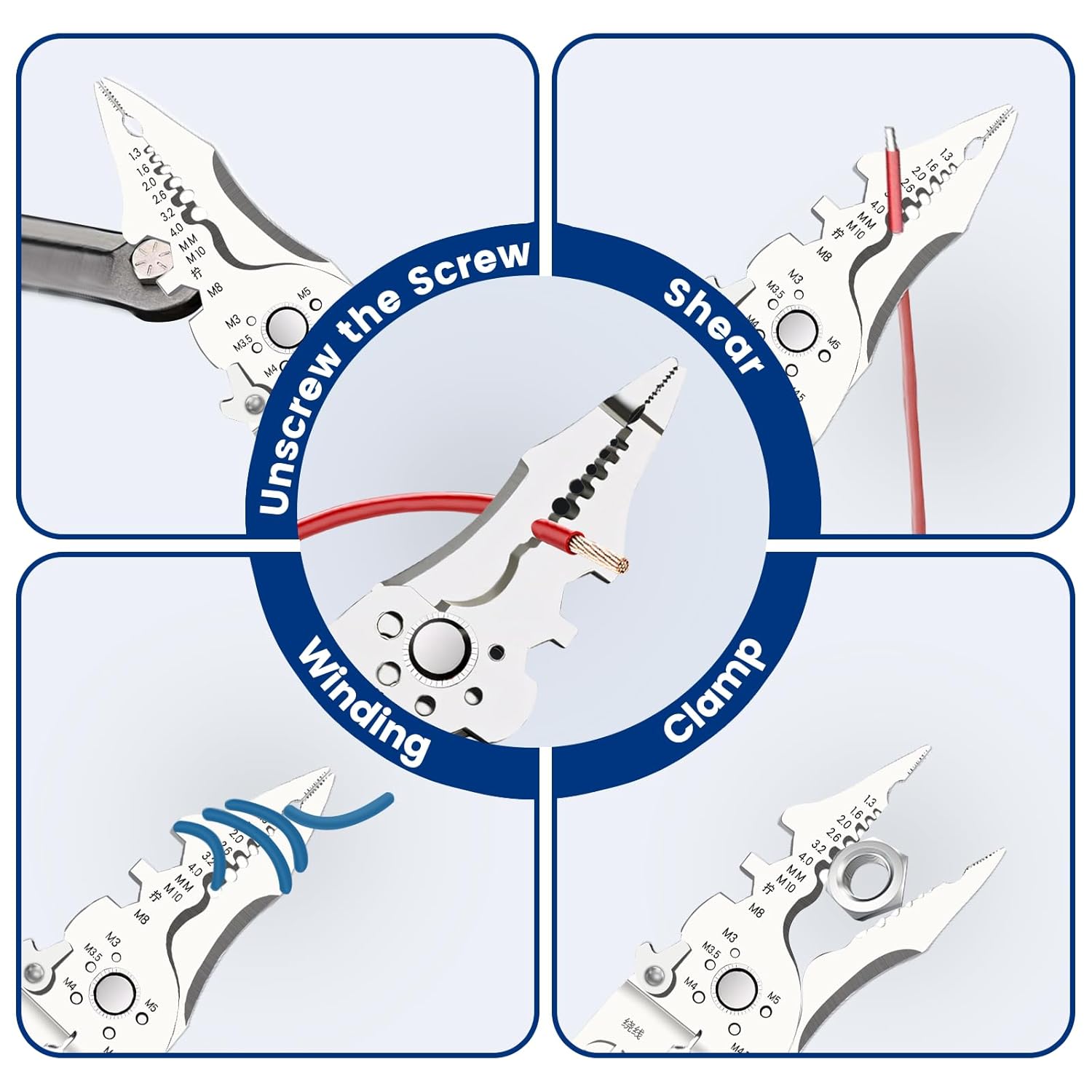 Multi-functional Wire Stripper & Cutter 2.0 Multi-functional Wire Stripper & Cutter | Wire Stripper Cutter Pliers Power Tools Garden Crimper - Multi-functional Wire Stripper & Cutter 2.0 Multi-functional Wire Stripper & Cutter