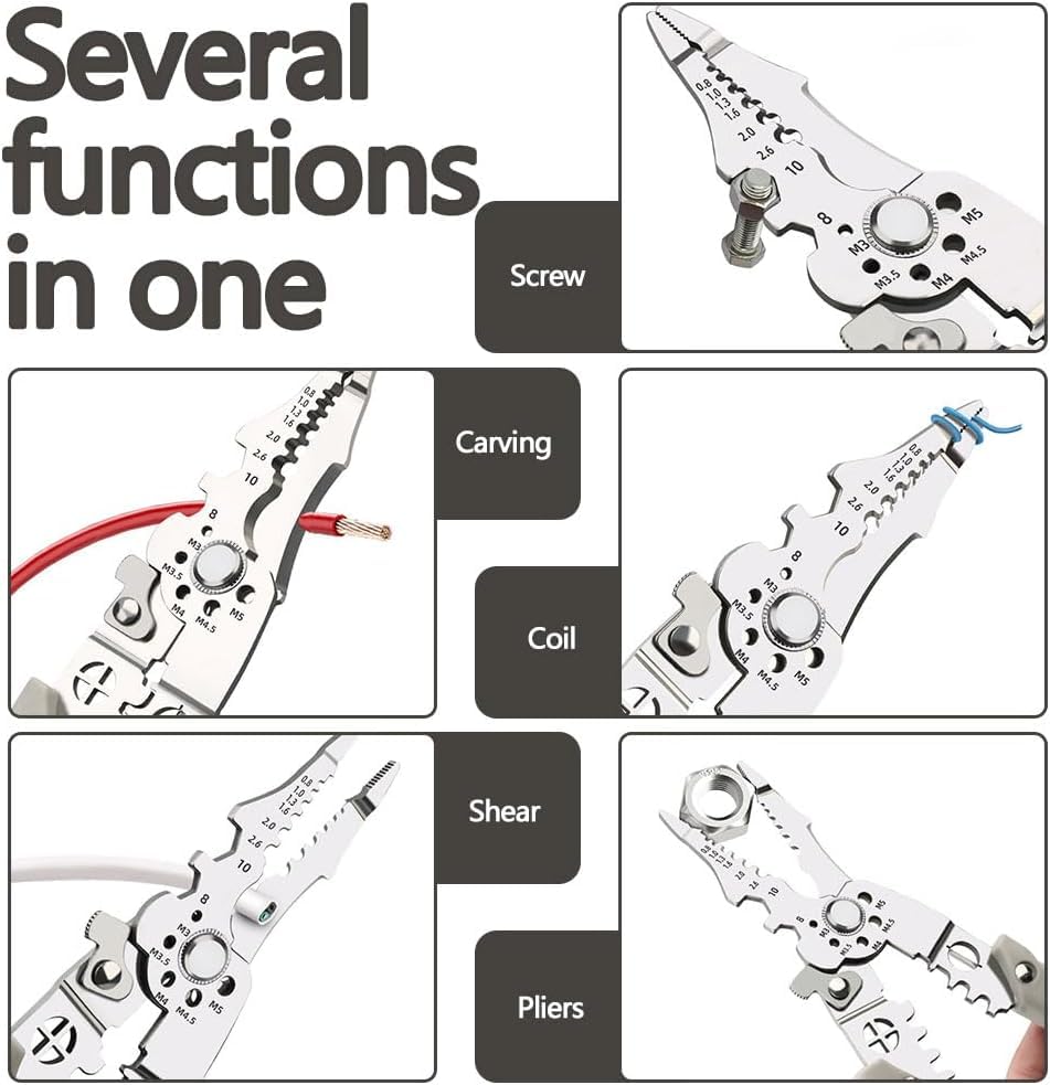 Multi-functional Wire Stripper & Cutter 2.0 Multi-functional Wire Stripper & Cutter | Wire Stripper Cutter Pliers Power Tools Garden Crimper - Multi-functional Wire Stripper & Cutter 2.0 Multi-functional Wire Stripper & Cutter