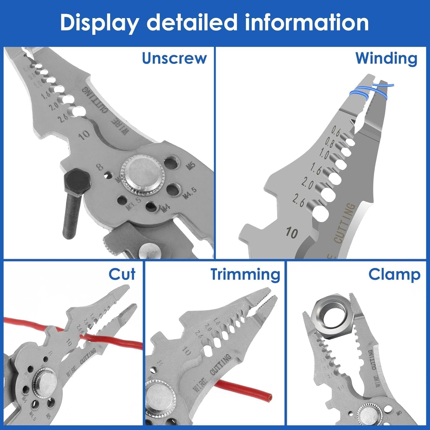 Multi-functional Wire Stripper & Cutter 2.0 Multi-functional Wire Stripper & Cutter | Wire Stripper Cutter Pliers Power Tools Garden Crimper - Multi-functional Wire Stripper & Cutter 2.0 Multi-functional Wire Stripper & Cutter