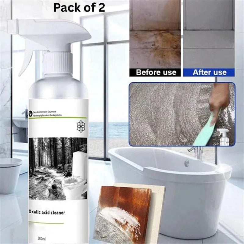 Multi-Purpose Oxalic Acid Stain Removal Spray 300ML (Set of 2) | Stain Remover Cleaner At Home Tile Rust Cleaner Surface Cleaning Home Improvement Multi-Purpose Oxalic Acid Stain Removal Spray 300ML (Set of 2)