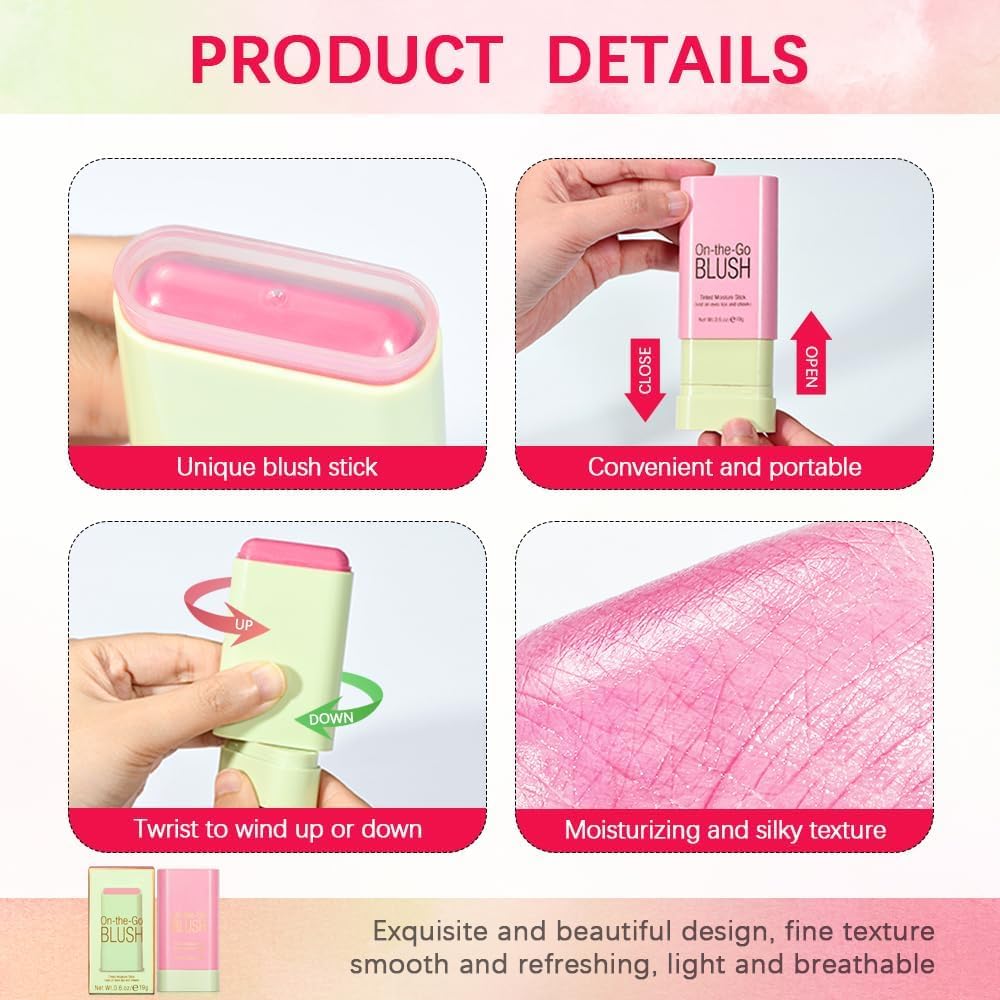 Multi-Use Makeup Blush Solid Moisturizer Stick Multi-Use Makeup Blush Solid Moisturizer Stick