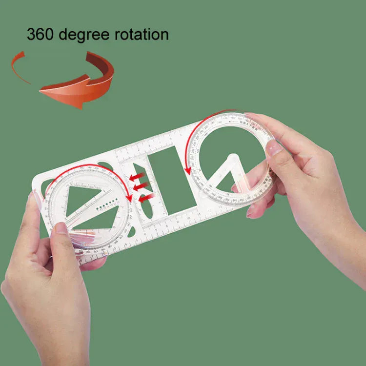 Multifunctional Geometry Ruler | Geometric Shapes Measuring Scale Math Mathematical Angle Straight Multifunctional Geometry Ruler