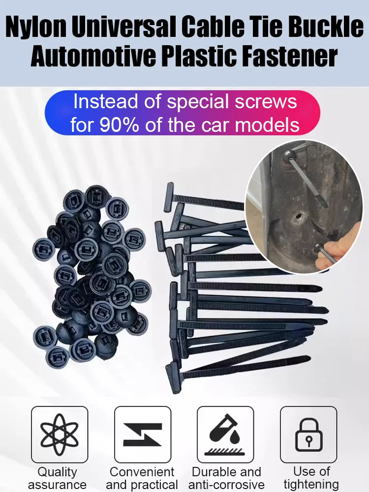 Nylon Tie Buckle Fastener (Pack of 20) | Cable Ties Zip Electrical Wiring Zippy Tie Nylon Cables Wire Holder - Nylon Tie Buckle Fastener (Pack of 20)