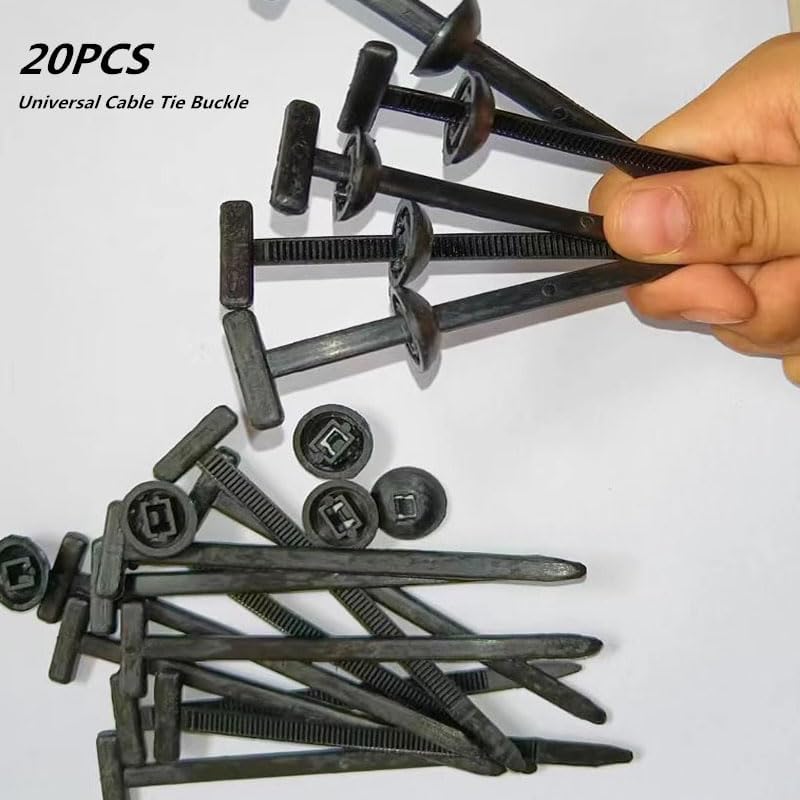 Nylon Tie Buckle Fastener (Pack of 20) | Cable Ties Zip Electrical Wiring Zippy Tie Nylon Cables Wire Holder - Nylon Tie Buckle Fastener (Pack of 20)