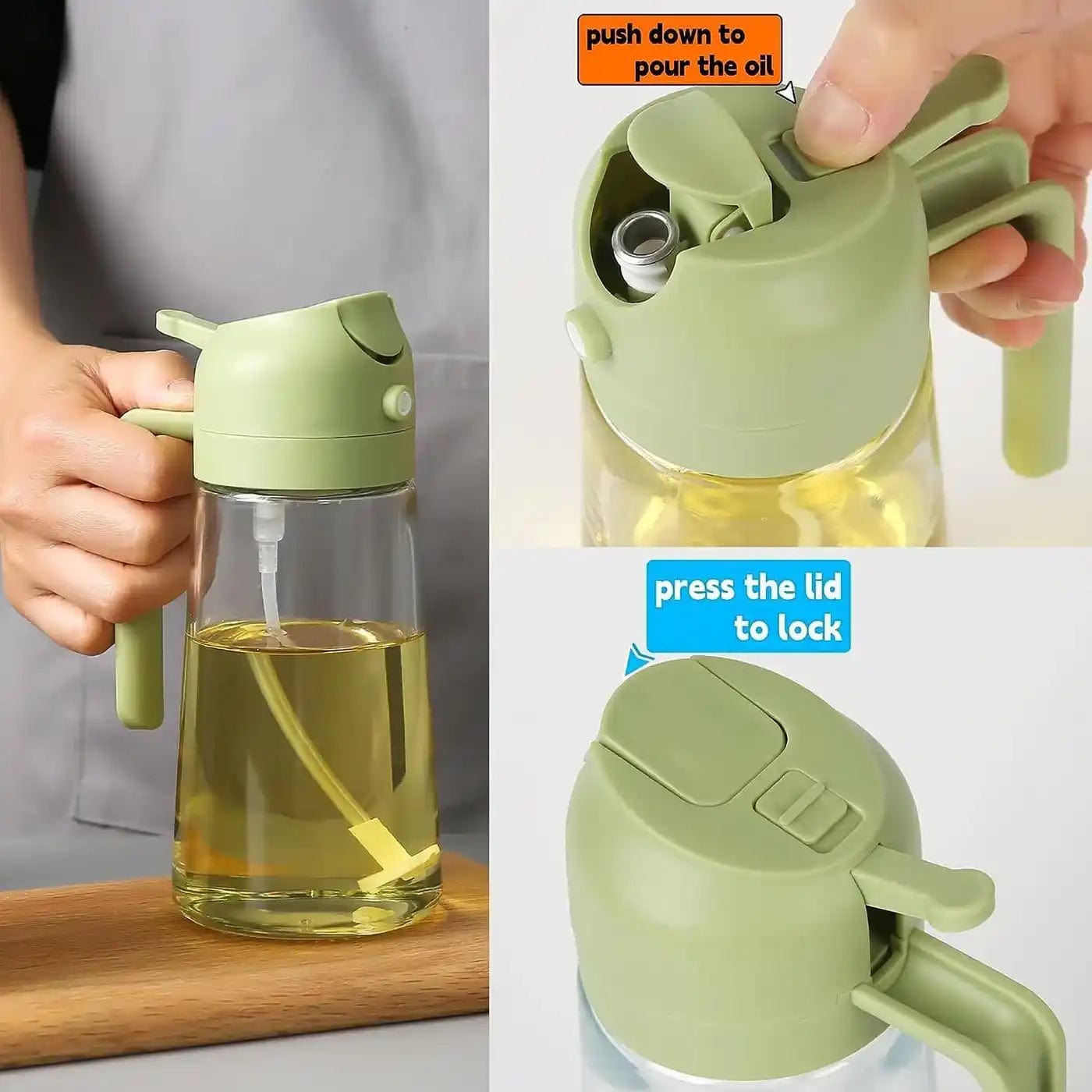 Oil Dispenser Cooking Food Canister Container Oil Bottle For Kitchen Oil Dispenser And Sprayer