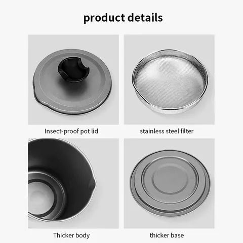 Oil Strainer Pot (1.4 Liter) | Cooking Oil Kitchen Oil Container Canister Filter Pot Kitchen Accessories Oil Strainer Pot (1.4 Liter)