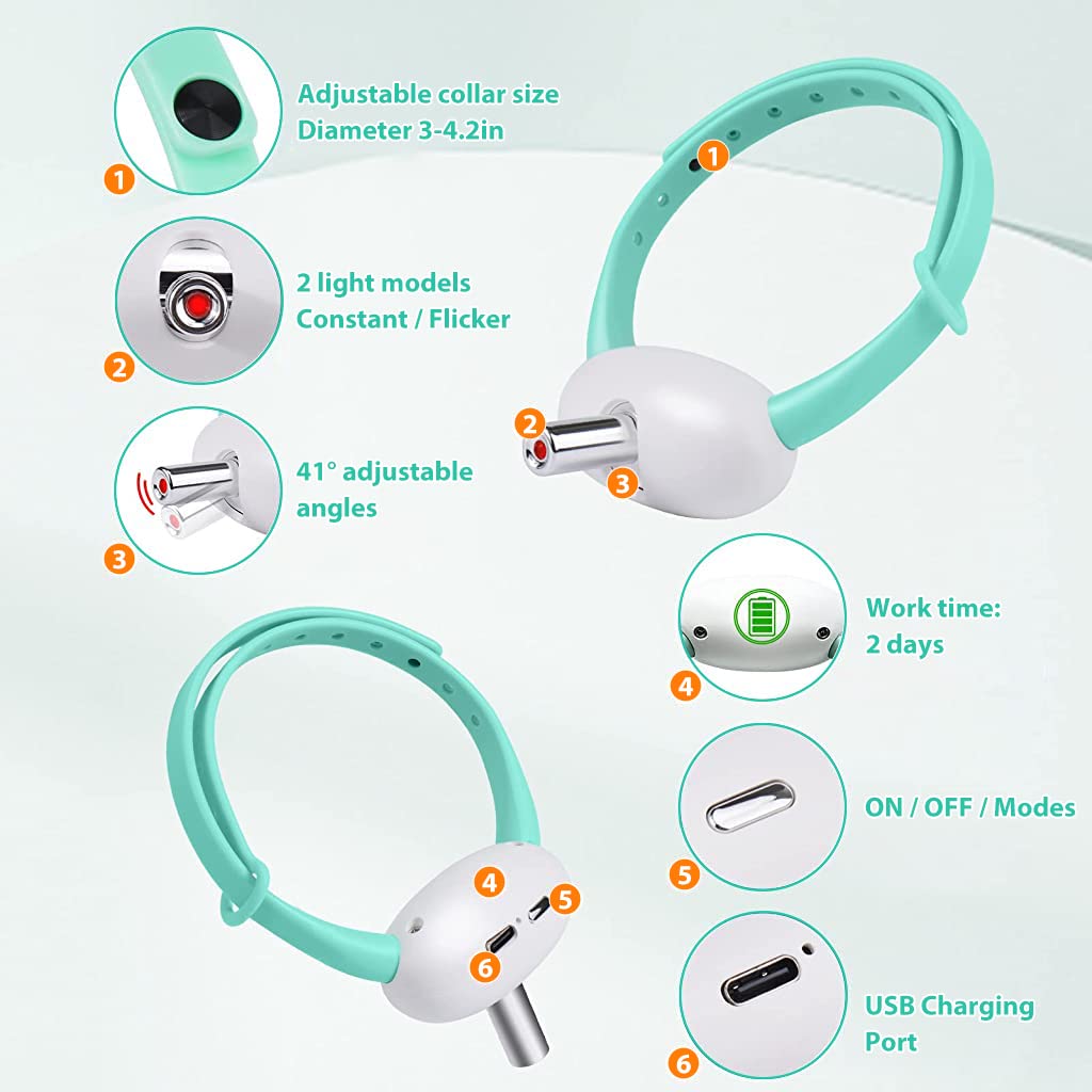 Pet Laser Collar️ | Toy Cat Catnip Play Toys Collar Leash Products - Pet Laser Collar