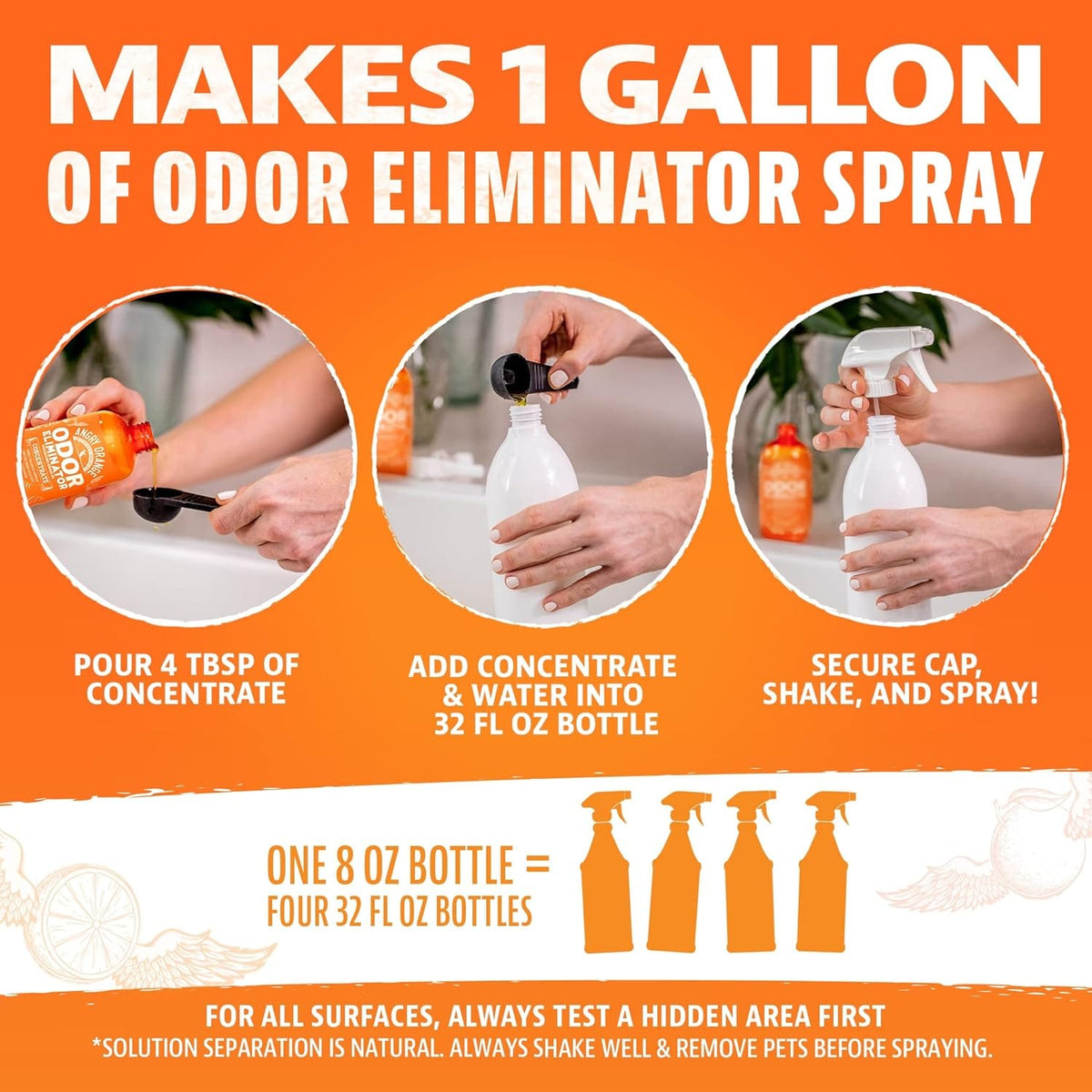 Pet Odor Spray (Set of 2) | Spray Bottle Odor Control Remover Dog Pee Smell Eliminator Pet Odor Spray (Set of 2)