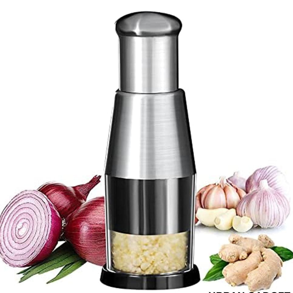 Portable Handpress Onion Garlic Chopper | Chopper Food Processor Manual Mini Compact Potable Chopper Hand Press Garlic Chopper