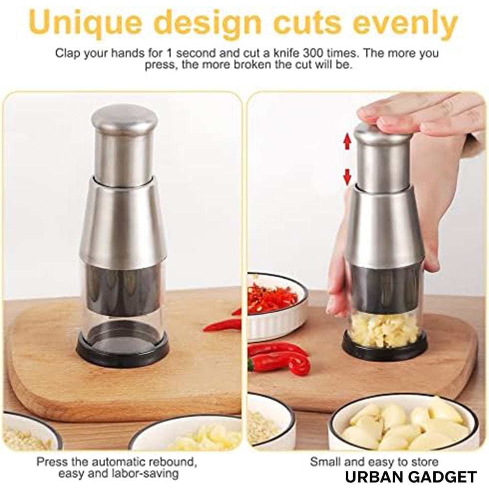 Portable Handpress Onion Garlic Chopper | Chopper Food Processor Manual Mini Compact Potable Chopper Hand Press Garlic Chopper