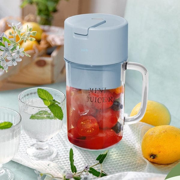 Portable Juicer Blender | Juicer Mixer Handle Blender Portable Juicer Fruit Blender Home & Kitchen Portable Juicer Blender 2 In 1 Portable Crusher Juicer With Handle & Straw